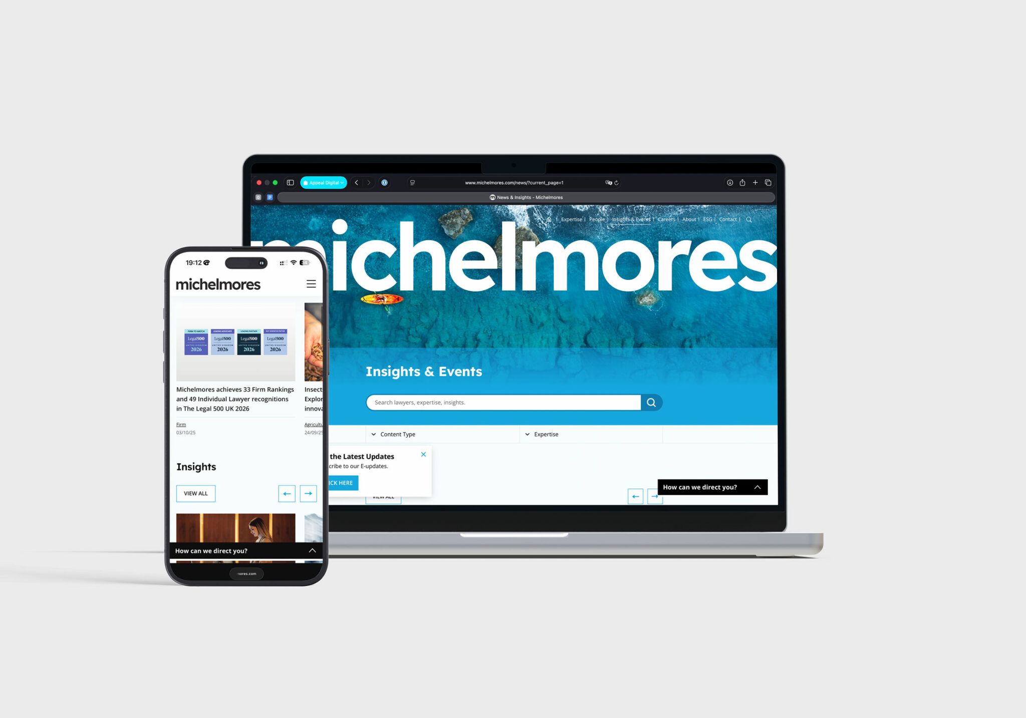 WordPress site restructure and support for fast growing UK law firm.